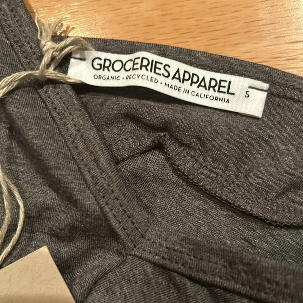 Groceries Apparel V-Bra Grey Small XS NWT organic cotton Bralette 32-33 A-D - Picture 3 of 6
